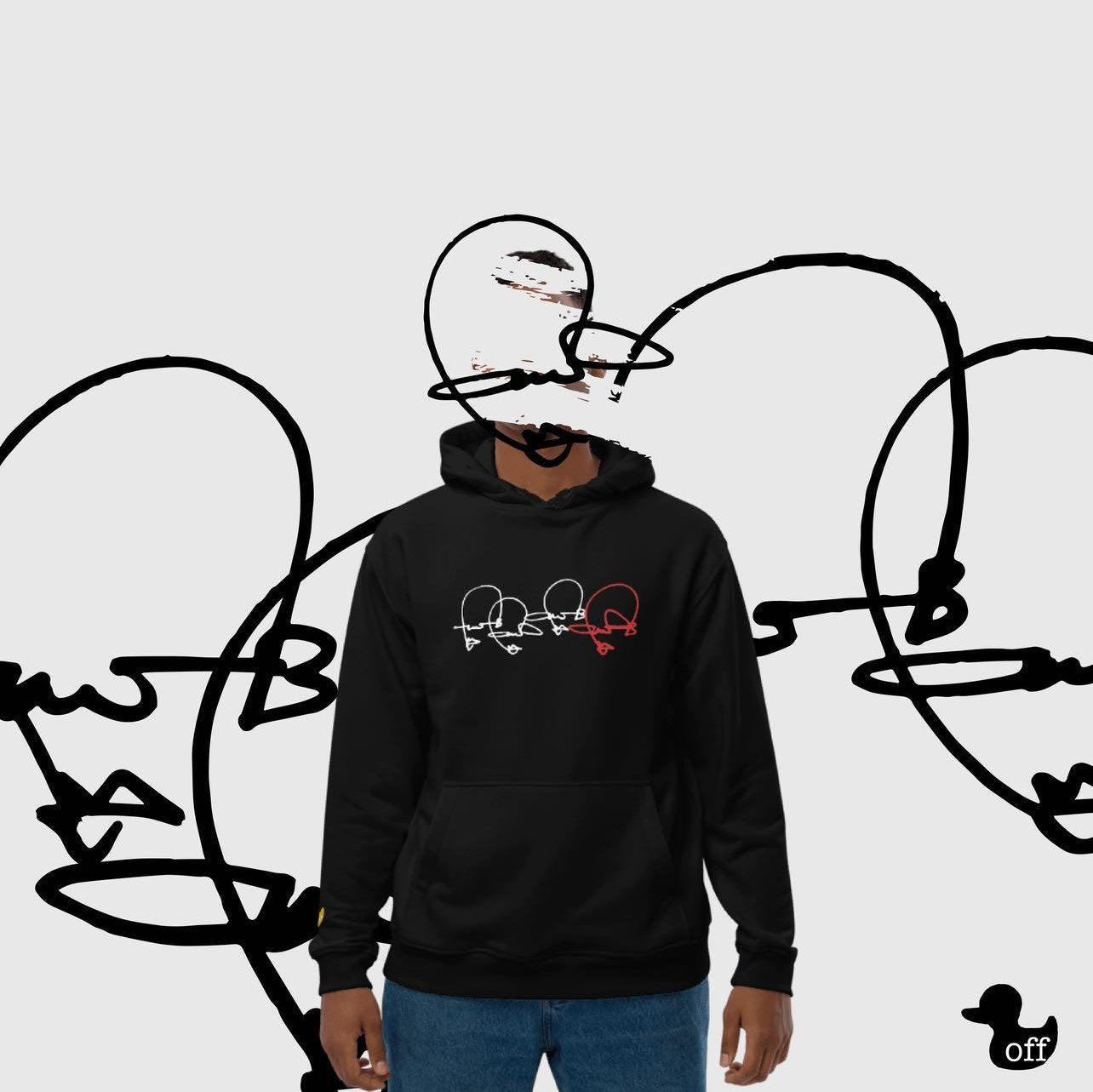 The DUCK(ed) OFF hoodie in Black
